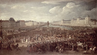 La processione di Luigi XIV (1638-1715) attraverso il Pont Neuf da Adam Frans van der Meulen
